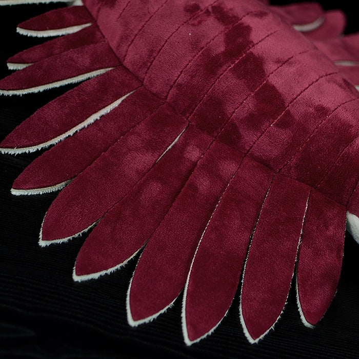 Close-up of the Anomalocaris plush toy’s fins, showcasing its intricate prehistoric detailing