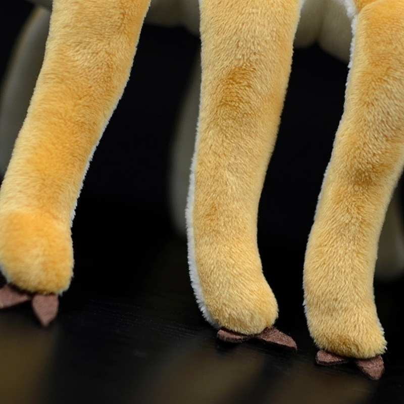 Detailed view of the Microdictyon stuffed toy’s segmented legs, emphasizing its lifelike prehistoric appearance