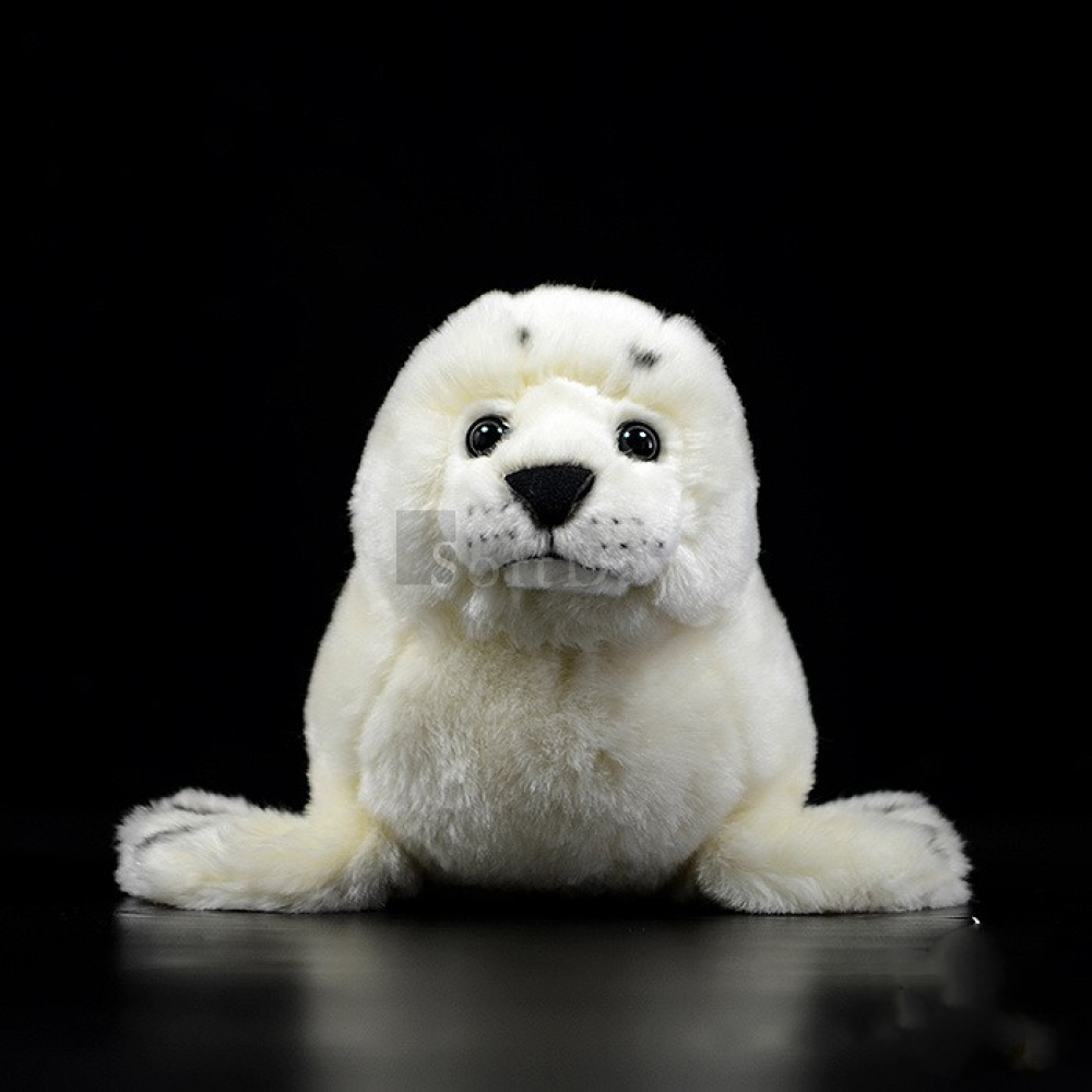 Adorable White Seal Pup Plush Toy – Soft and Lifelike