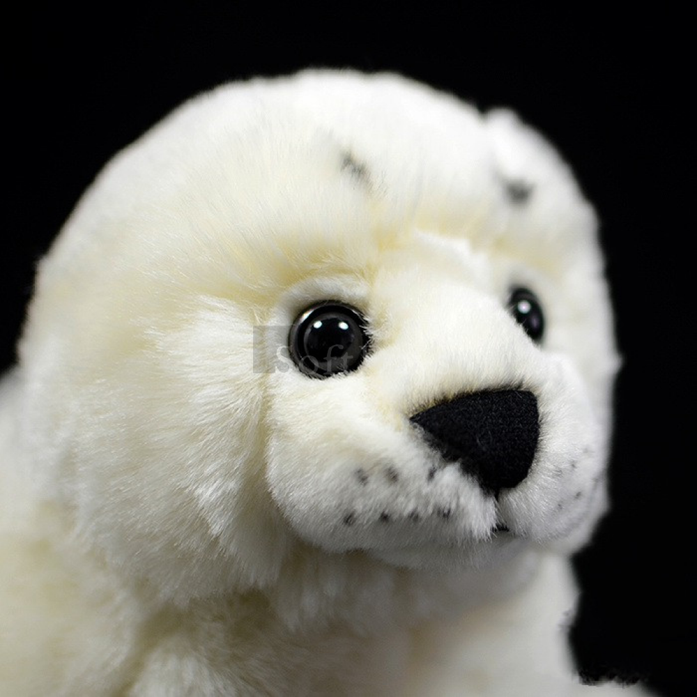 Adorable White Seal Pup Plush Toy – Soft and Lifelike
