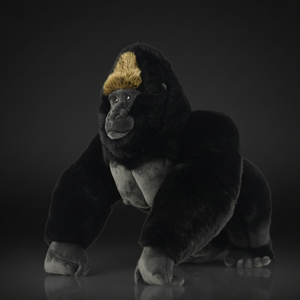 Majestic Silverback Gorilla Soft Stuffed Plush Toy – Realistic and Huggable