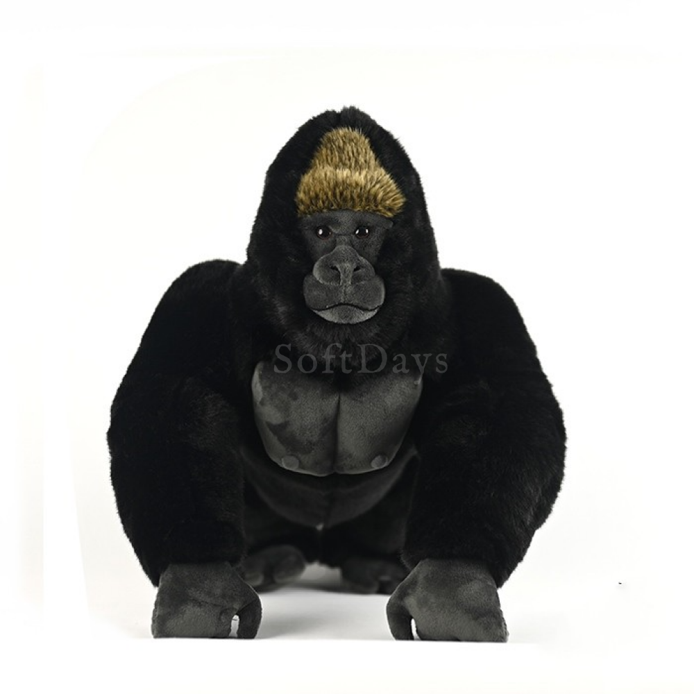 Majestic Silverback Gorilla Soft Stuffed Plush Toy – Realistic and Huggable