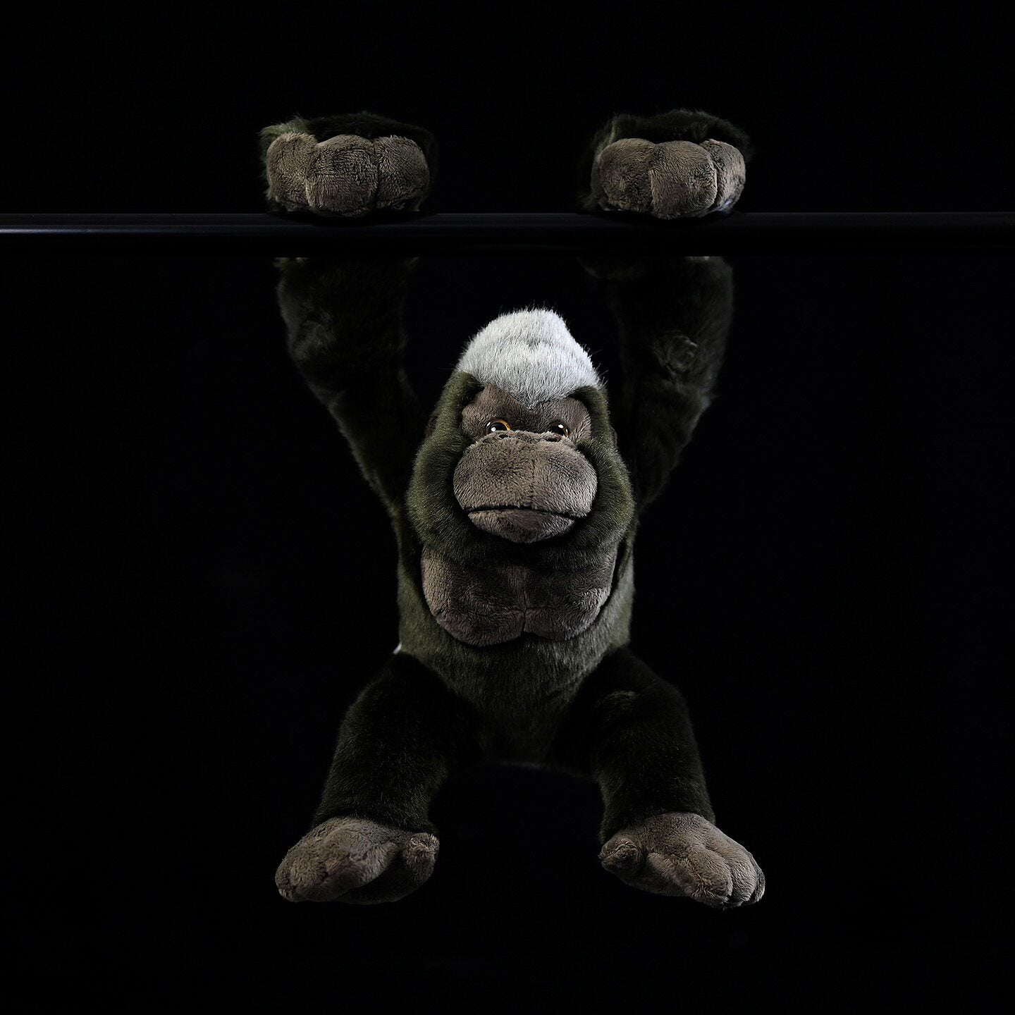 SoftDaysLab Hanging Silverback Gorilla plush toy with realistic details, perfect for animal lovers
