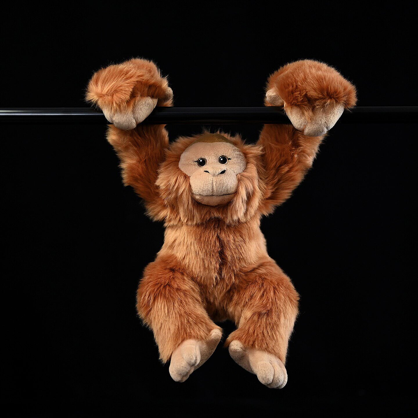 Hanging lifelike orangutan plush toy by SoftDaysLab, realistic and ultra-soft for wildlife lovers