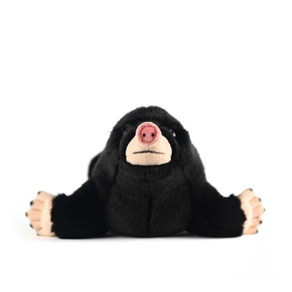 Front view of a lifelike mole plush toy, soft and adorable for animal lovers by SoftDaysLab