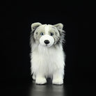 Realistic Blue Merle Border Collie plush toy with lifelike details, perfect for dog lovers and collectors