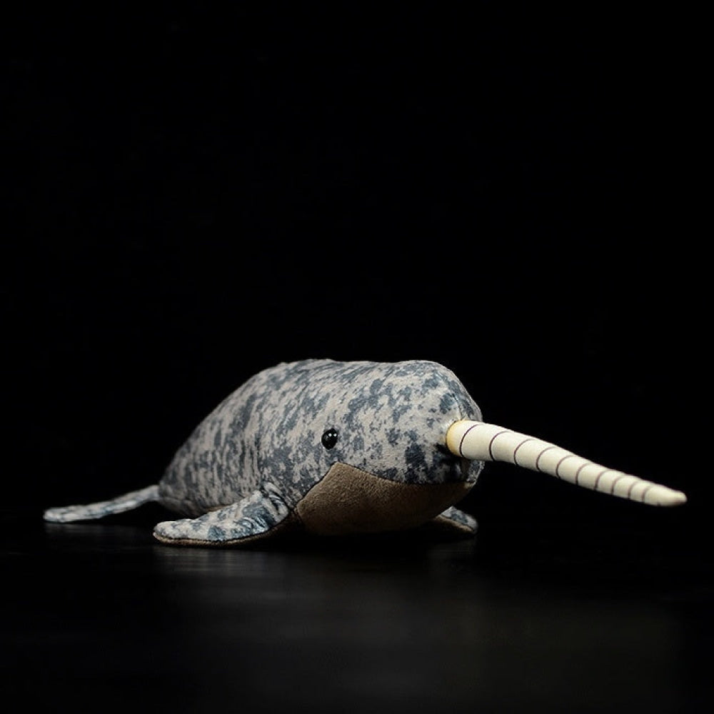 Lifelike Narwhal Soft Stuffed Plush Toy – The Magical Arctic Unicorn