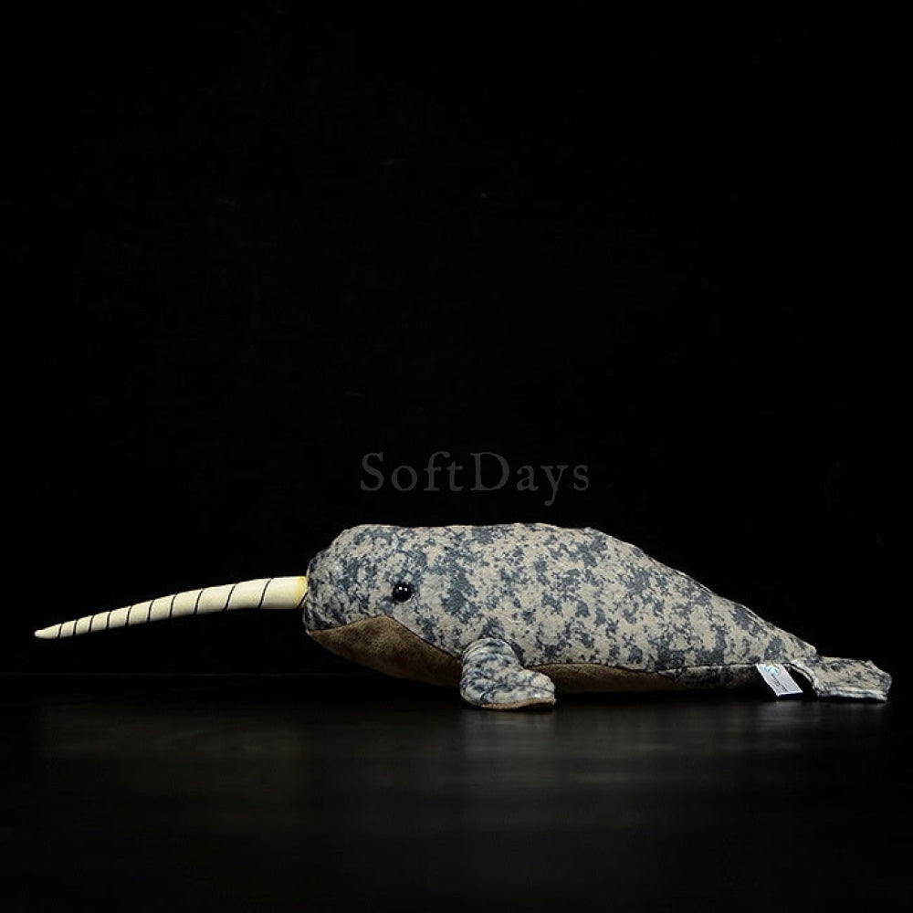 Lifelike Narwhal Soft Stuffed Plush Toy – The Magical Arctic Unicorn
