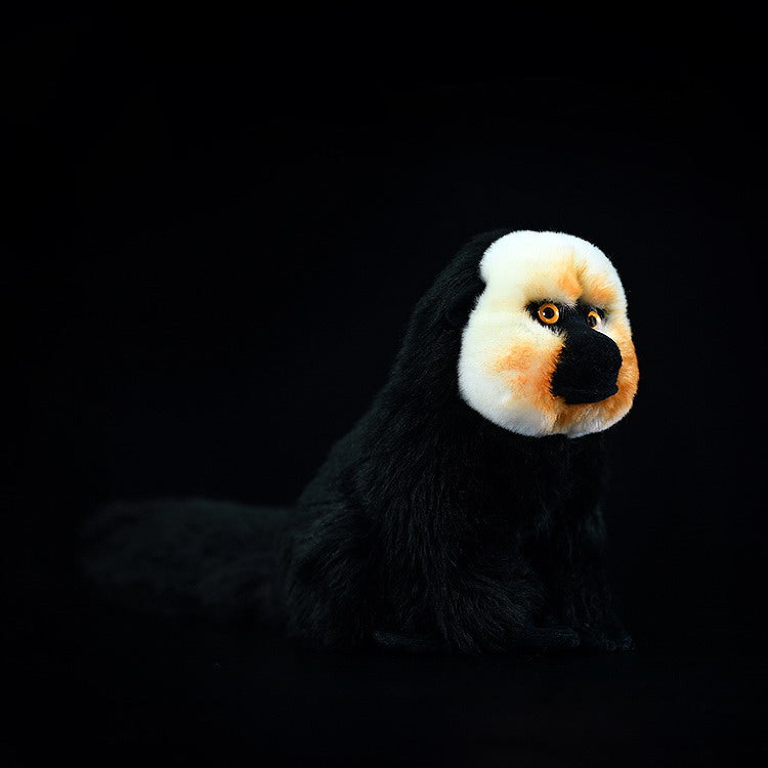 White-faced Saki Monkey Plush Toy – Realistic and Cuddly Jungle Friend