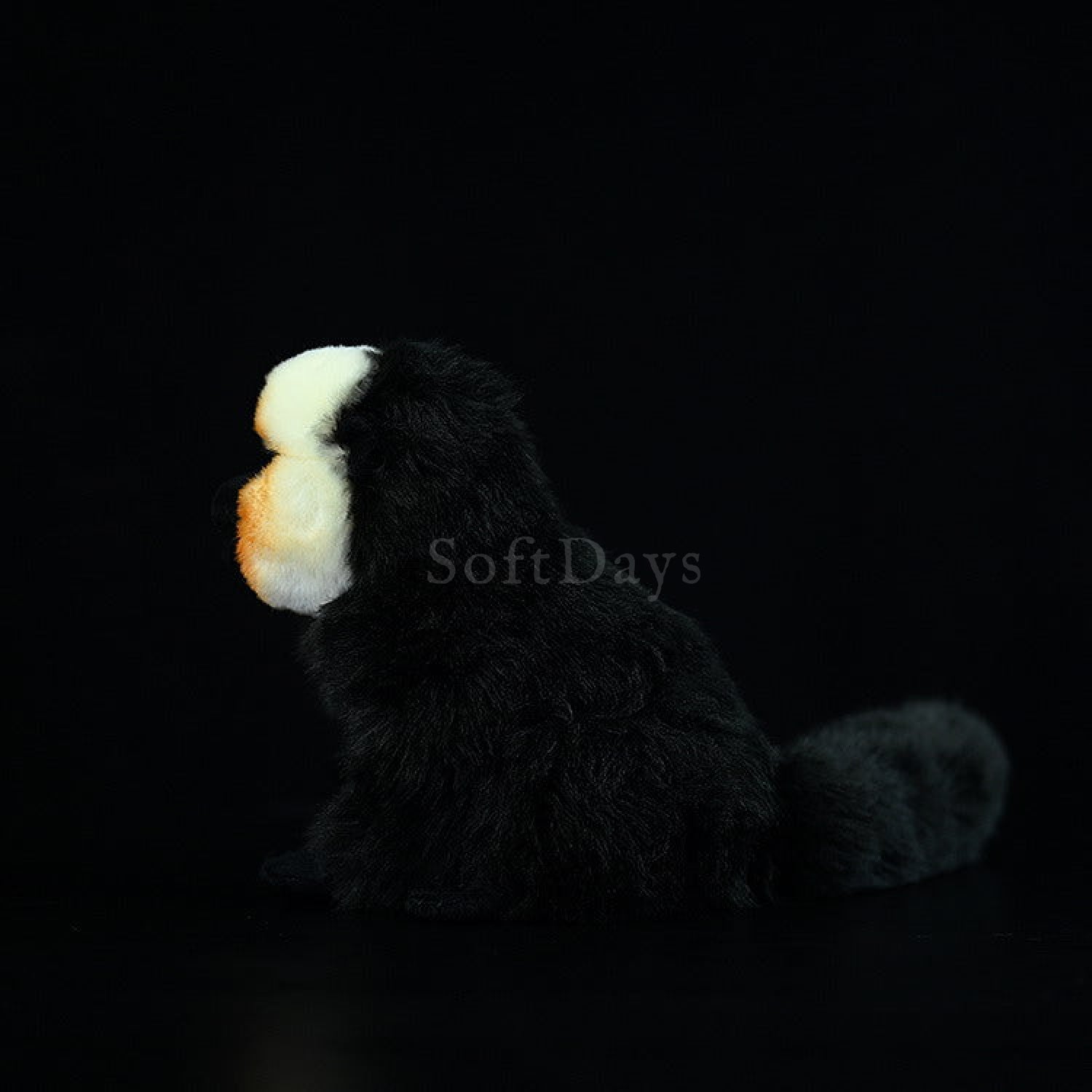 White-faced Saki Monkey Plush Toy – Realistic and Cuddly Jungle Friend