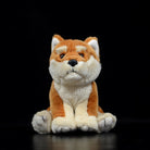Front view of a cuddly Shiba Inu plush toy, perfect for hugging, decoration, or gifting to animal fans