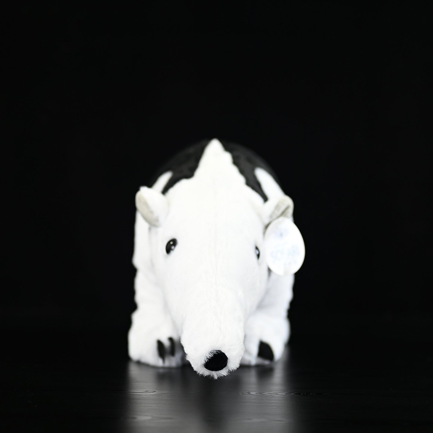 Front view of a Southern Tamandua plush toy, highlighting its detailed features and adorable face