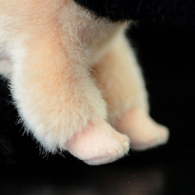 Detailed view of teacup pig plush’s soft pink hooves with realistic craftsmanship by SoftDaysLab