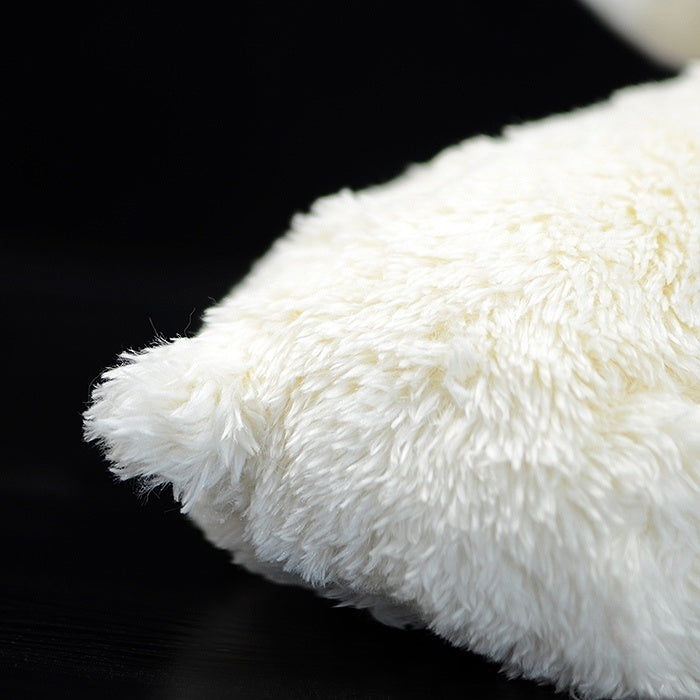 Fluffy tail close-up of the sheep plush, perfect for collectors and animal lovers