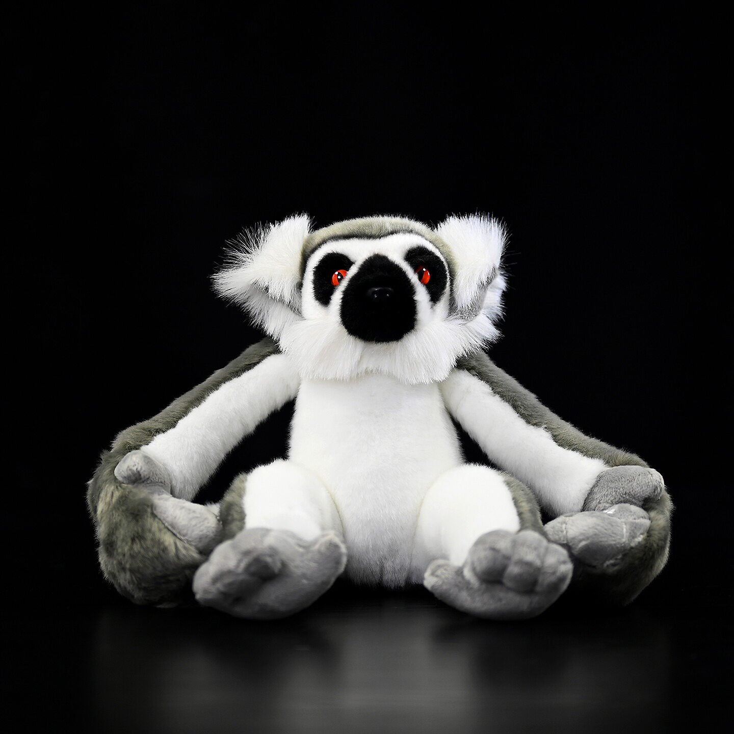 Frontal view of Ring-tailed Lemur plush by SoftDaysLab, perfect for decor and cuddles