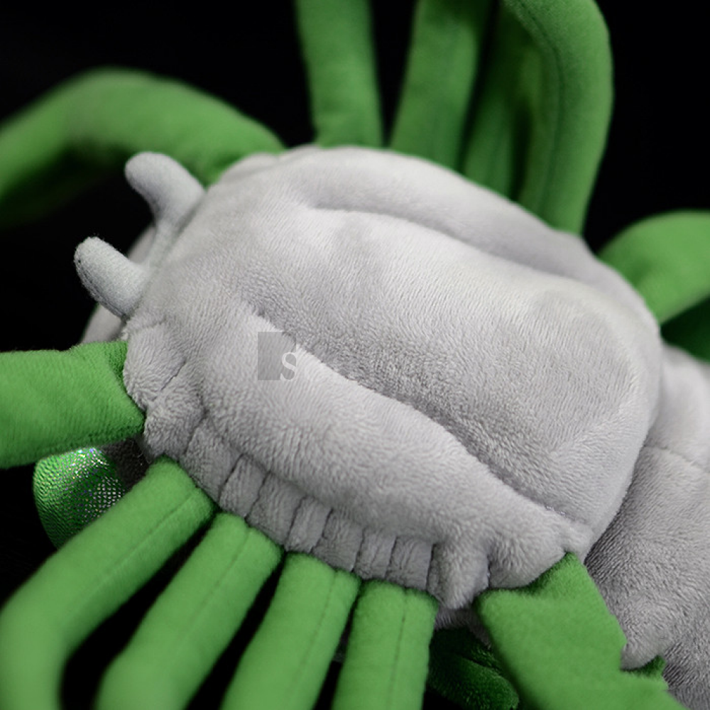 Bottom view of the Pterygotus sea scorpion plush highlighting its underside details by SoftDaysLab