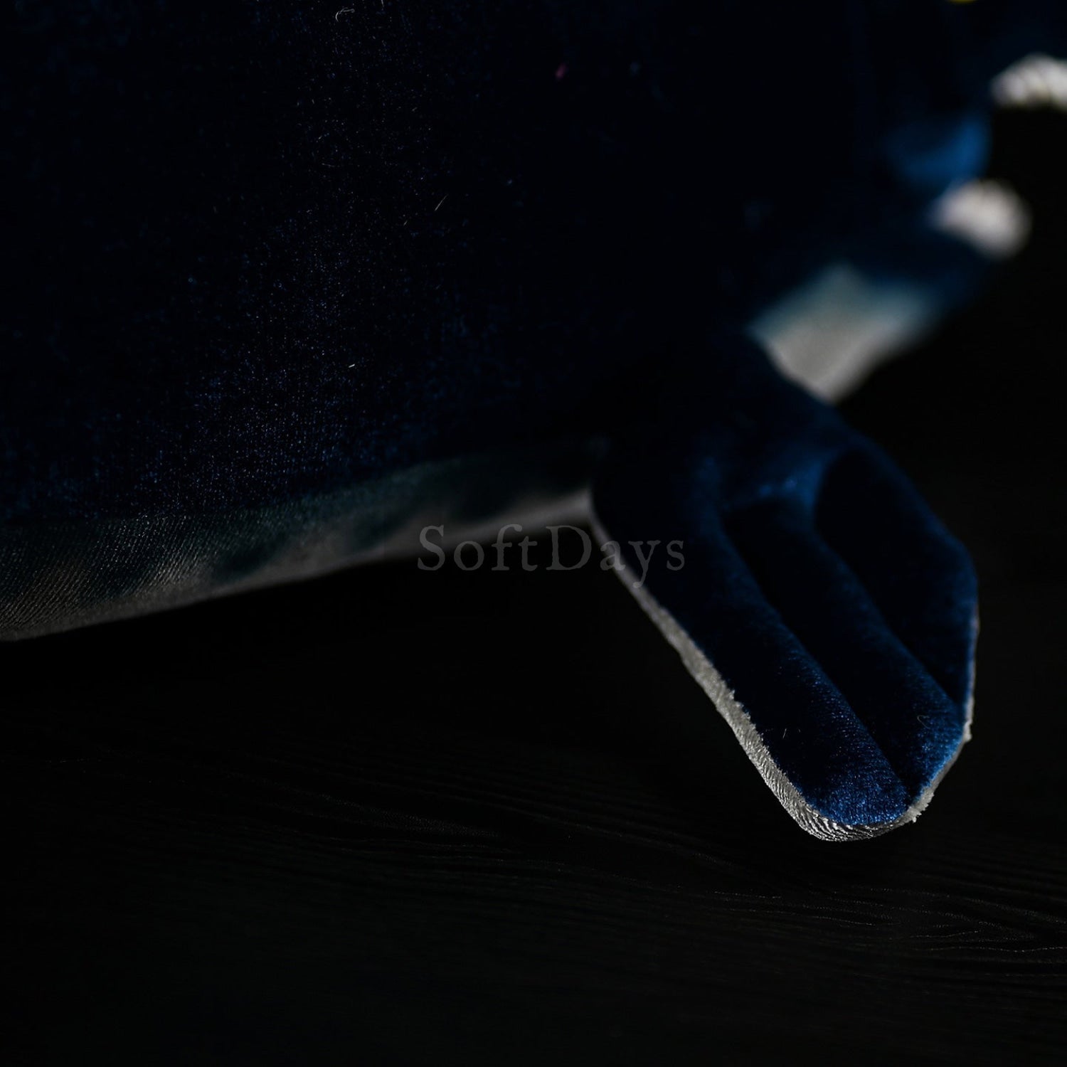 Close-up of the sleek flippers of Himalayasaurus Ichthyosaur plush toy, designed with soft and smooth materials