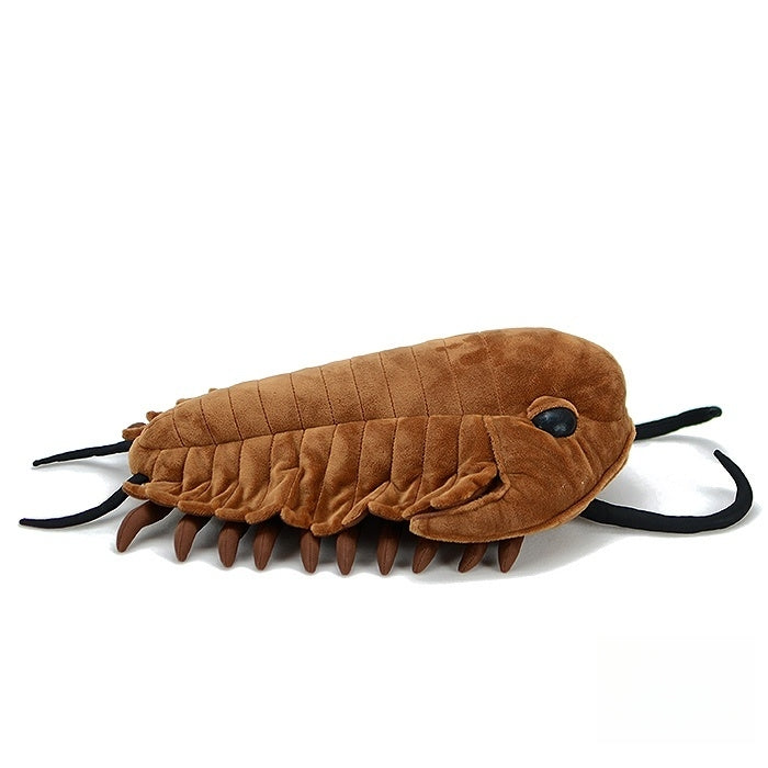 Side view of Redlichiida trilobite plush toy with lifelike details, perfect for prehistoric fans by SoftDaysLab