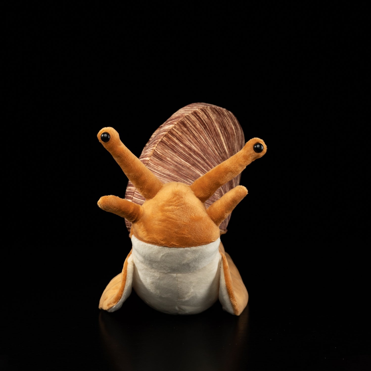 Front view of snail plush toy highlighting its antennae and detailed design by SoftDaysLab