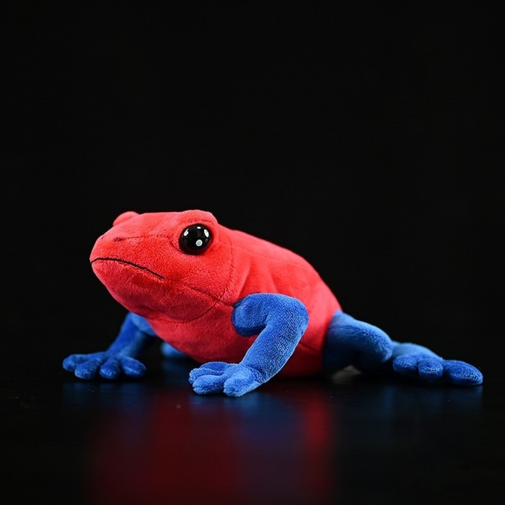 Realistic Strawberry Poison Dart Frog Plush Toy – Lifelike and Soft Stuffed Animal