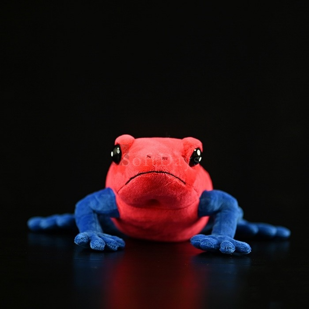 Realistic Strawberry Poison Dart Frog Plush Toy – Lifelike and Soft Stuffed Animal