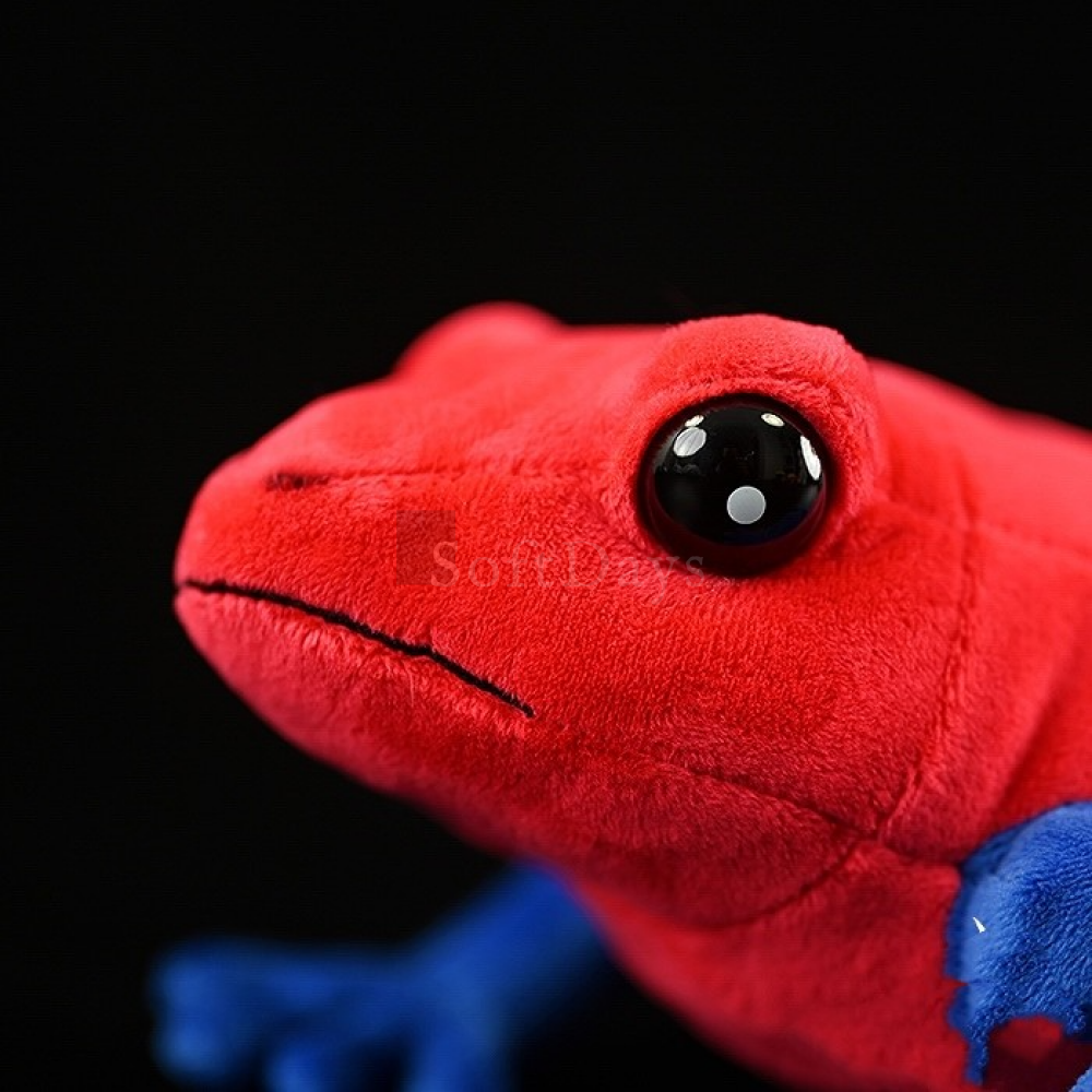 Realistic Strawberry Poison Dart Frog Plush Toy – Lifelike and Soft Stuffed Animal