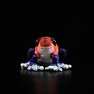 Front view of lifelike Strawberry Poison Dart Frog Plush in Blue Jeans Morph, perfect for nature enthusiast