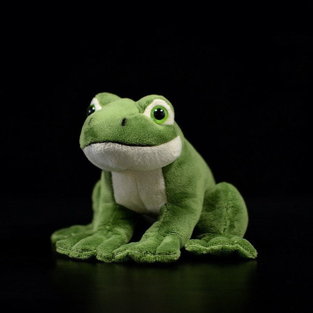 Lifelike Green Frog Plush Toy – Soft and Adorable