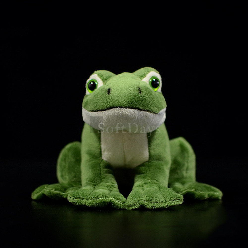 Lifelike Green Frog Plush Toy – Soft and Adorable