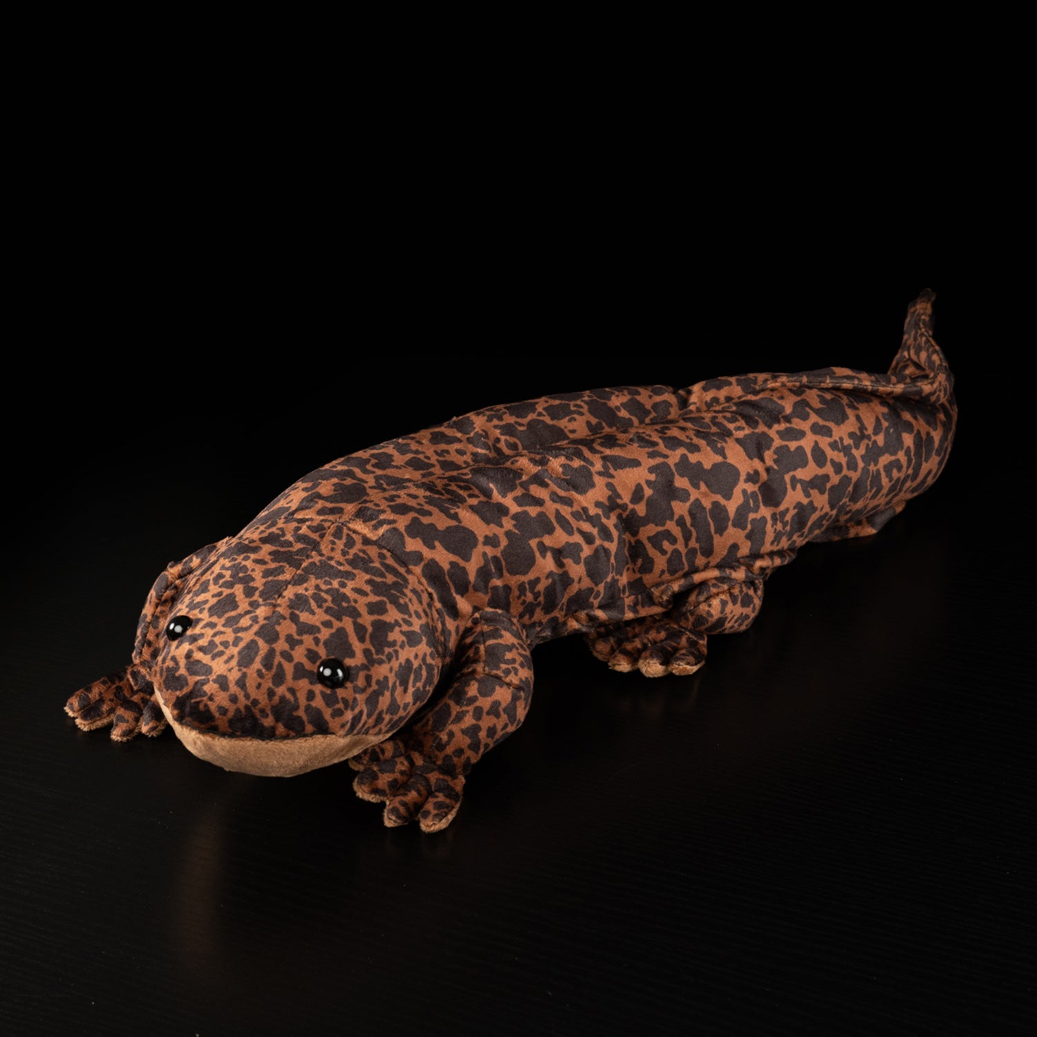 Realistic Chinese Giant Salamander plush by SoftDaysLab, featuring lifelike patterns and soft textures
