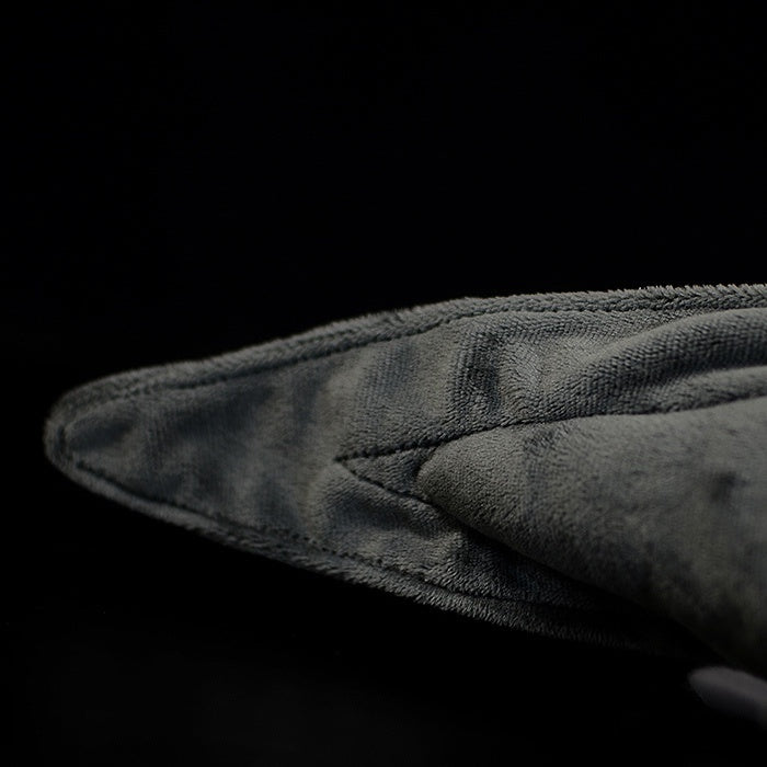 Tail details of Black Melanoid Axolotl Plush Toy by SoftDaysLab, soft and lifelike craftsmanship