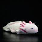 Realistic Leucistic Pink Axolotl Plush Toy with soft details by SoftDaysLab, perfect for axolotl lovers