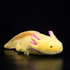 Golden Albino Axolotl plush toy in a lifelike design by SoftDaysLab, perfect for animal lovers and collectors