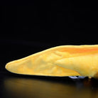 Tail view of the Golden Albino Axolotl plush, emphasizing its smooth, accurate design for collectors