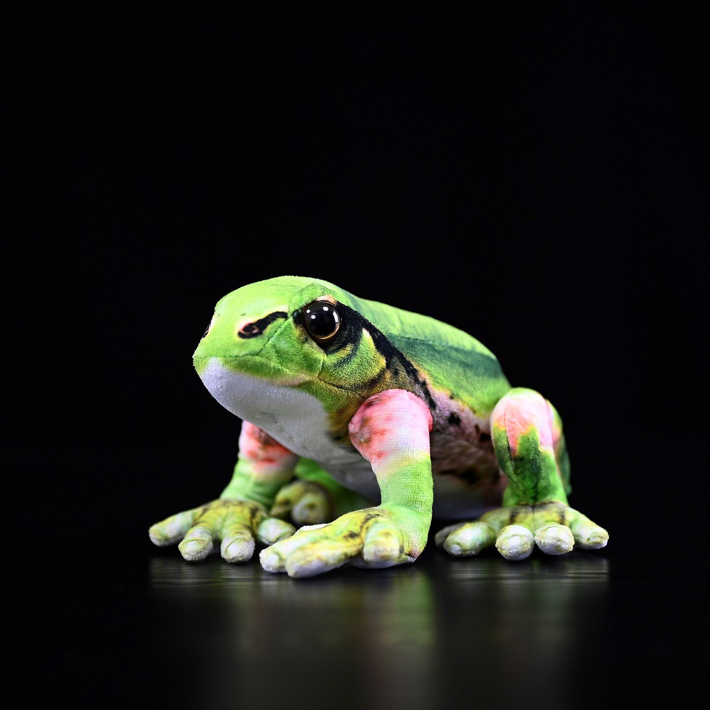 Vibrant Japanese Tree Frog Plush in realistic detail, a delightful stuffed toy for nature-loving wildlife fans