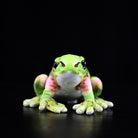 Front view of Japanese Tree Frog Plush, showcasing lifelike design and vivid colors by SoftDaysLab