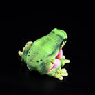 Back view of colorful Japanese Tree Frog Plush, displaying naturalistic details designed for wildlife enthusiasts