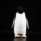 Front view of lifelike Adélie penguin stuffed animal, showcasing adorable design by SoftDaysLab