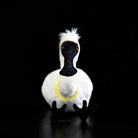 Front view of the Black-faced Spoonbill Plush Toy showing its distinctive spoon-shaped black bill