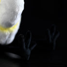 Close-up of the plush feet of the Black-faced Spoonbill Toy, crafted for realism and added charm