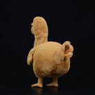 Back view of a dodo bird plush toy with a tufted tail, showcasing soft material and elegant design
