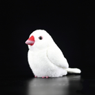 Lifelike Cute White Java Sparrow Bird Plush Toy – Realistic and Chubby Design