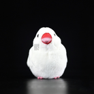 Lifelike Cute White Java Sparrow Bird Plush Toy – Realistic and Chubby Design
