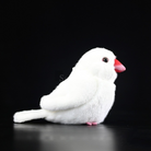 Lifelike Cute White Java Sparrow Bird Plush Toy – Realistic and Chubby Design