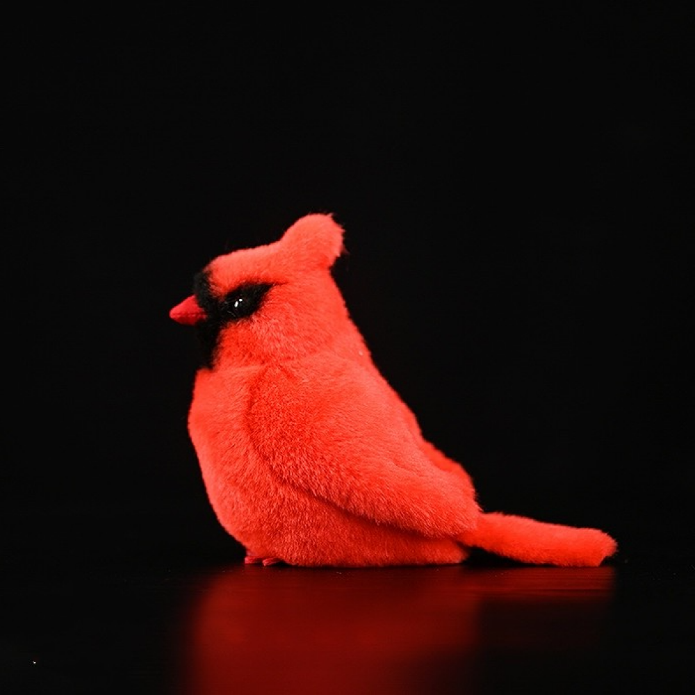 Lifelike Adorable Northern Cardinal Bird Plush – Realistic and Chubby Design