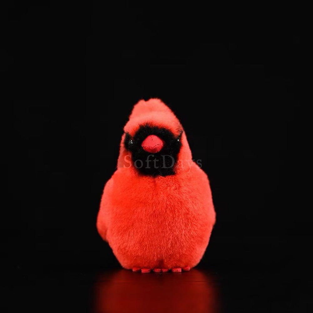 Lifelike Adorable Northern Cardinal Bird Plush – Realistic and Chubby Design
