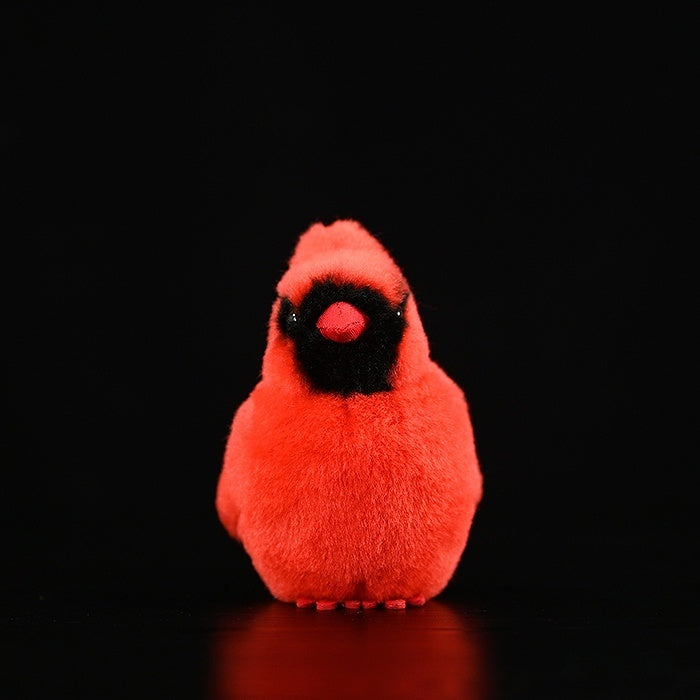 Lifelike Adorable Northern Cardinal Bird Plush – Realistic and Chubby Design