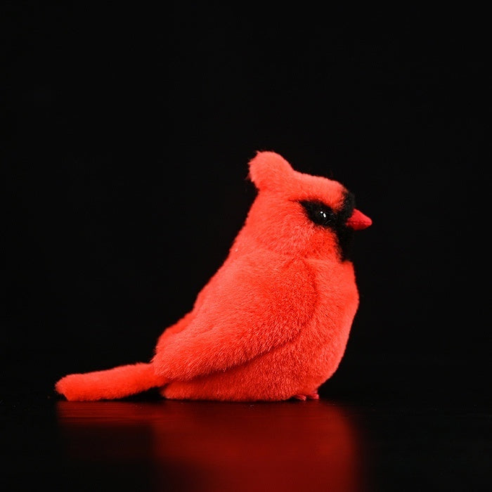 Lifelike Adorable Northern Cardinal Bird Plush – Realistic and Chubby Design