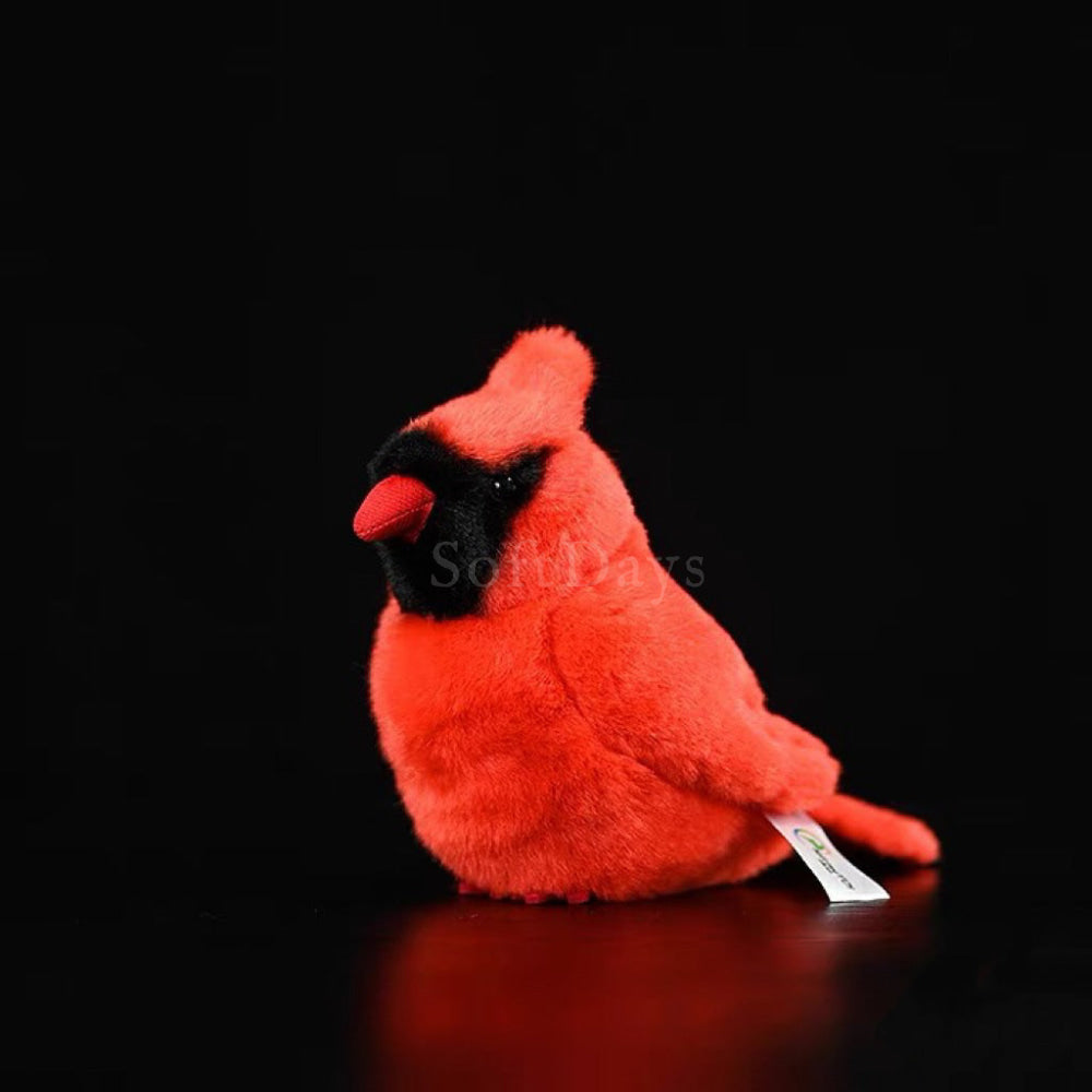 Lifelike Adorable Northern Cardinal Bird Plush – Realistic and Chubby Design
