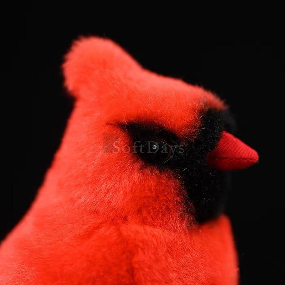 Lifelike Adorable Northern Cardinal Bird Plush – Realistic and Chubby Design